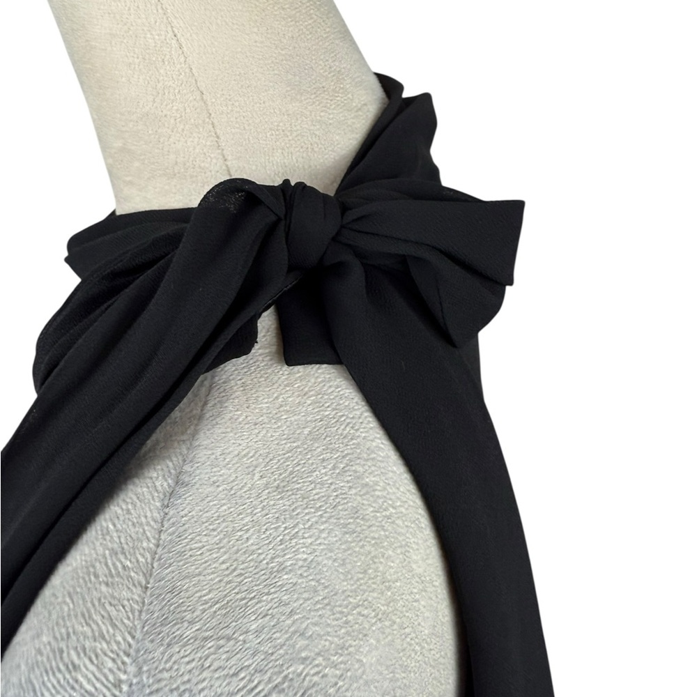White House Black Market black asymmetrical tiered cocktail Dress size 10 - Picture 5 of 11
